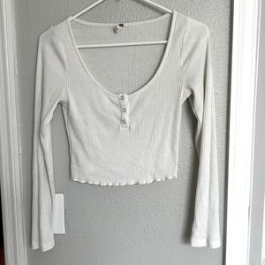 LA Hearts Ribbed Crop Too